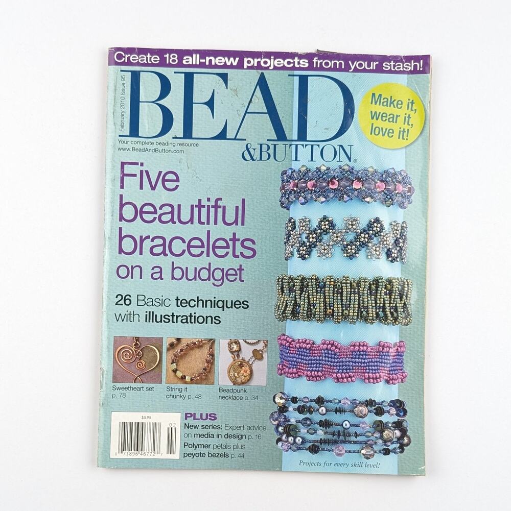 Bead & Button Magazine February 2010 Issue 95 Beading Beadwork Pattern Design